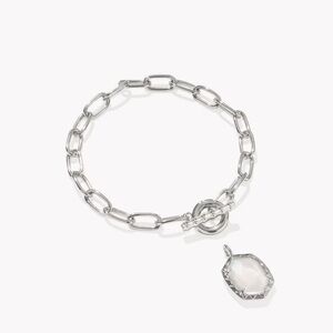 Kendra Scott Silver Link and Chain Bracelet with Pendant